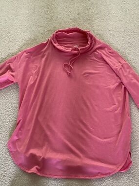 Lands End XLP pink and white stripe tunic